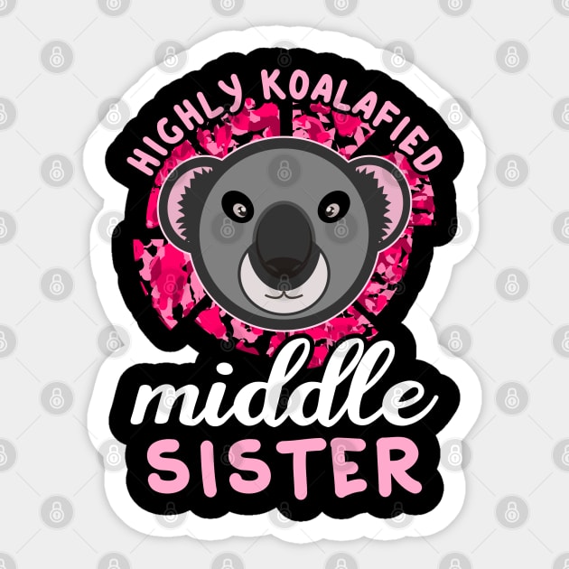 Highly Koalafied Middle Sister Sibling Funny Koala Cartoon Sticker by JaussZ